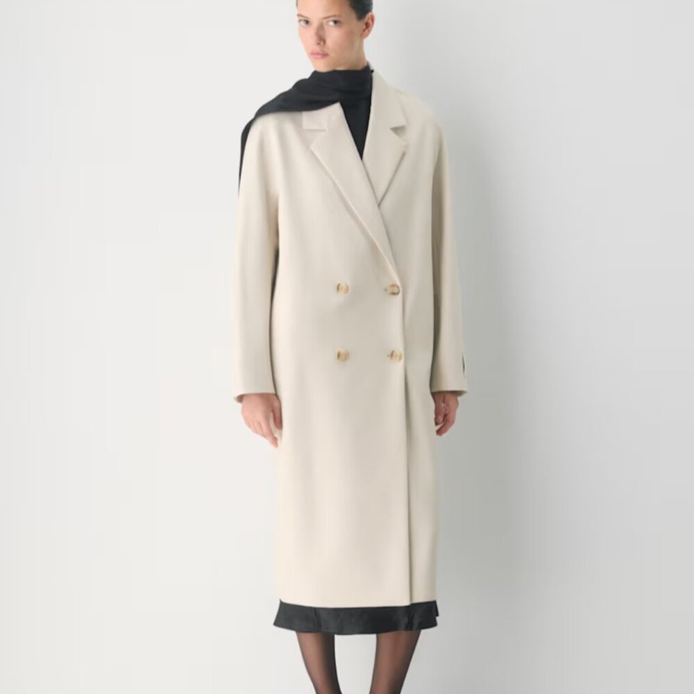 NWT Aritzia The Slouch Coat - (Re)ssential Matte Pearl S
